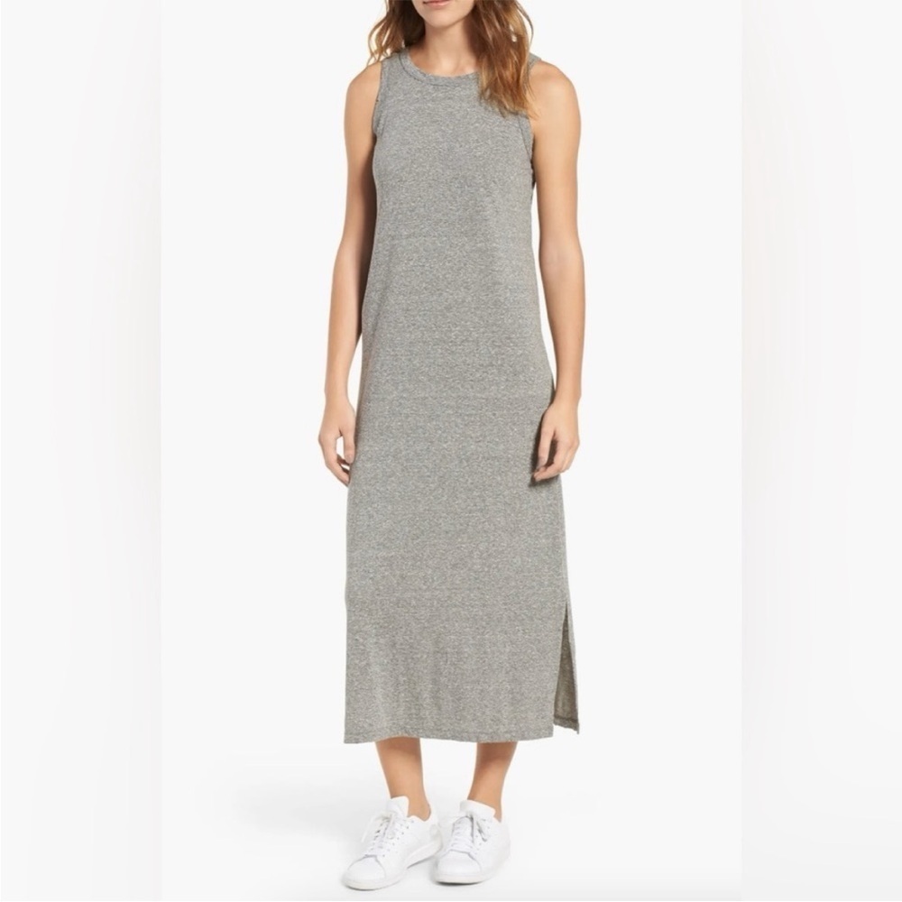 Current/Elliott The Perfect Muscle Tee Dress in Heather Grey